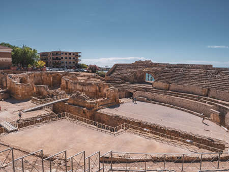 Ruins of the Roman city of Tarragona, Spainの写真素材
