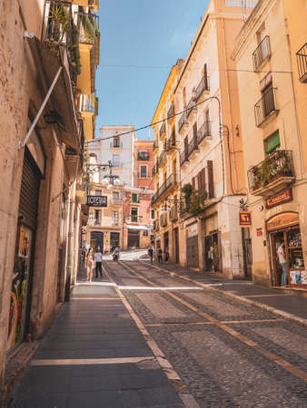 Typical street in the city of Spainの写真素材