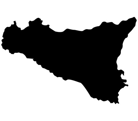 sicily mapの写真素材