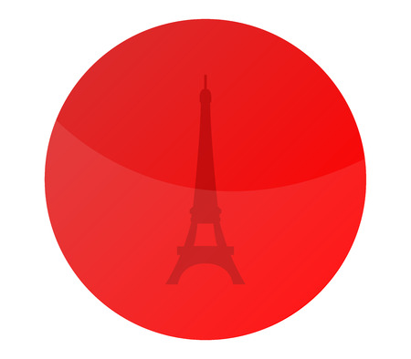 Eiffel Tower on a white backgroundの写真素材