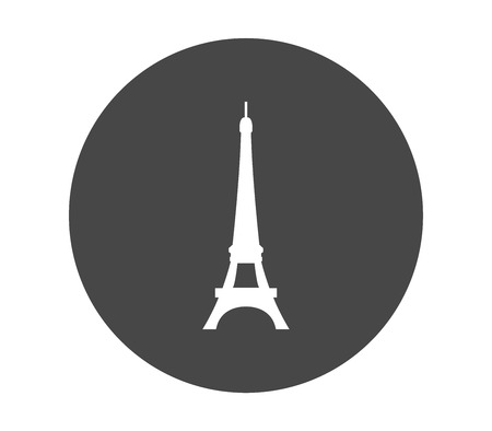 Eiffel Tower on a white backgroundの写真素材