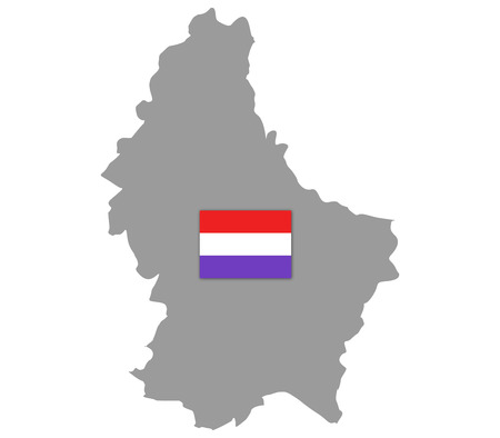 Luxembourg map on a white backgroundの写真素材