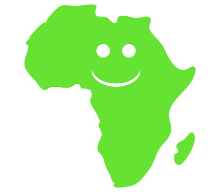 Africa map on a white backgroundの写真素材