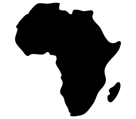 Africa map on a white backgroundの写真素材