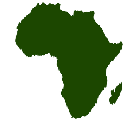 Africa map on a white backgroundの写真素材