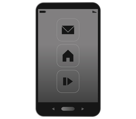 phone on white backgroundの写真素材