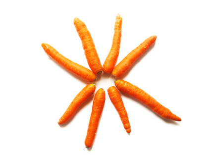 carrots on white background