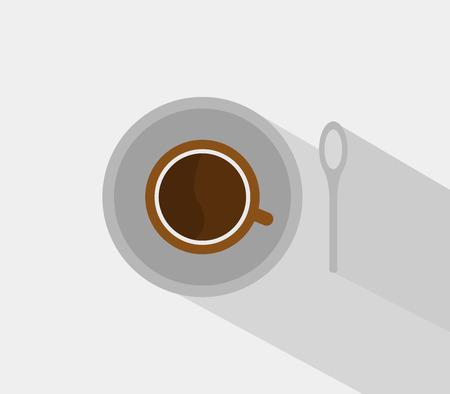coffee cup icon in flat designの写真素材