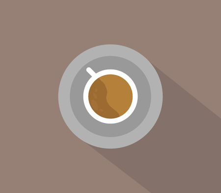 coffee cup icon in flat designの写真素材