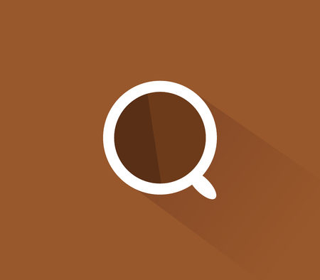 coffee cup icon in flat designの写真素材