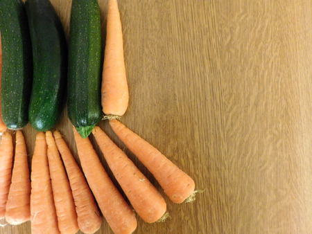 vegetables on wooden baseの写真素材