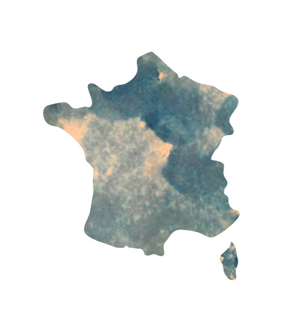 map france in watercolorの写真素材