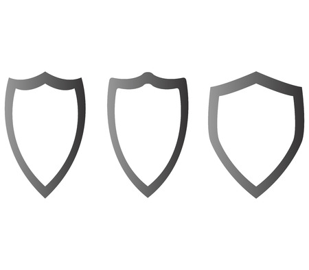 set of shieldsの写真素材