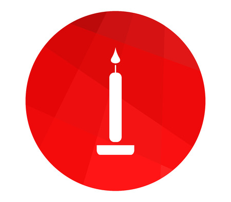 Christmas candle icon in flat designの写真素材