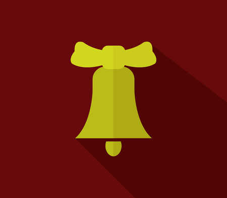 icon Christmas bell illustrated in flat designの写真素材