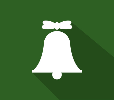icon Christmas bell illustrated in flat designの写真素材