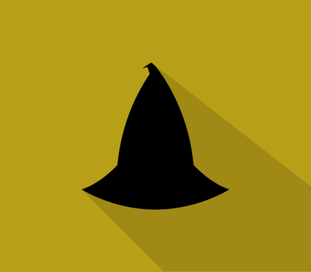 icon witch hat for halloween illustrated in flat designの写真素材