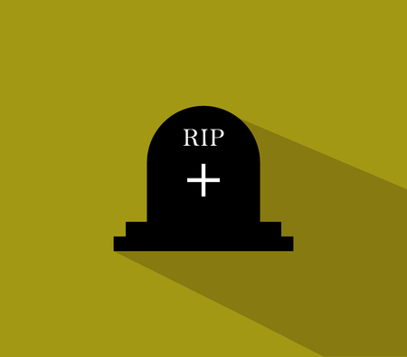 headstone icon for halloween illustrated in flat designの写真素材