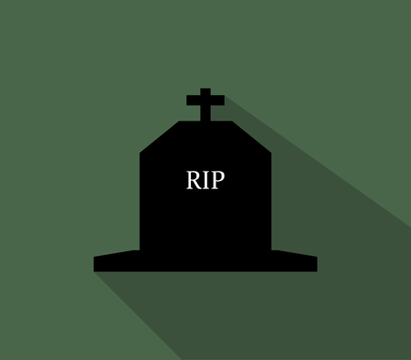 headstone icon for halloween illustrated in flat designの写真素材