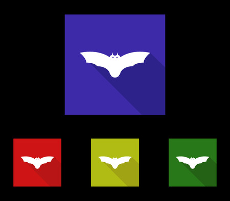 set of icons bats for halloweenの写真素材