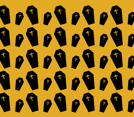 pattern of coffins for dead halloweenの写真素材