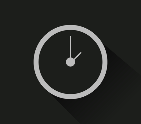 clock icon in flat designの写真素材