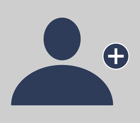 icon add people illustrated on a white backgroundのイラスト素材