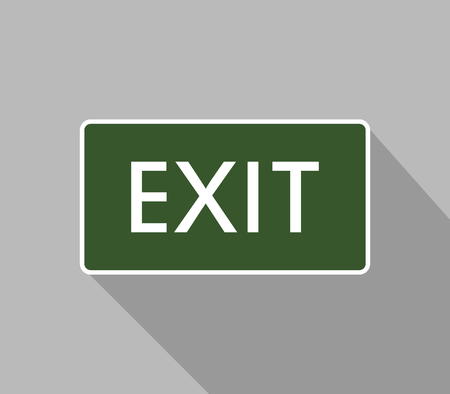 icon exit signのイラスト素材