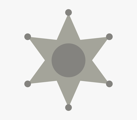 icon sheriff starのイラスト素材