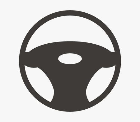 the steering wheel iconのイラスト素材