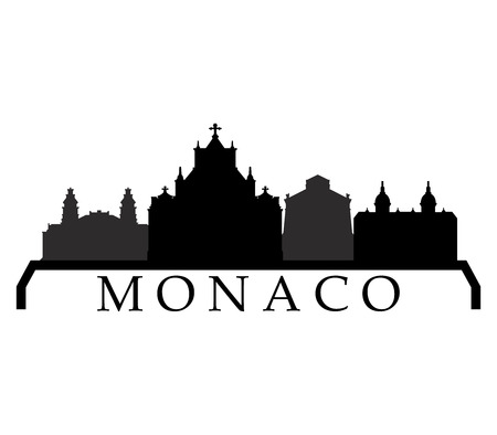 monaco skylineのイラスト素材