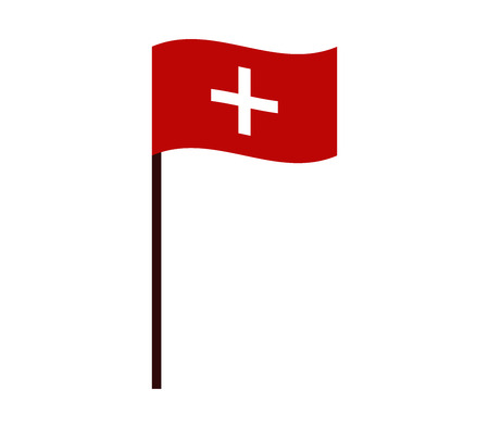 icon flag of Switzerlandのイラスト素材