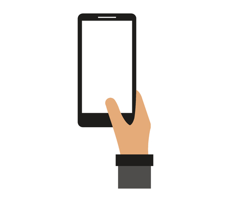 hand holding the phoneのイラスト素材