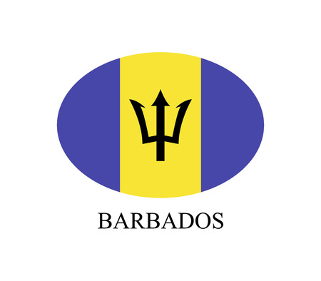 Barbados flagのイラスト素材