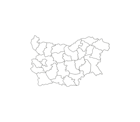 Bulgaria map with regionsのイラスト素材