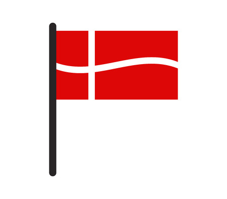 Icon flag of Denmarkのイラスト素材