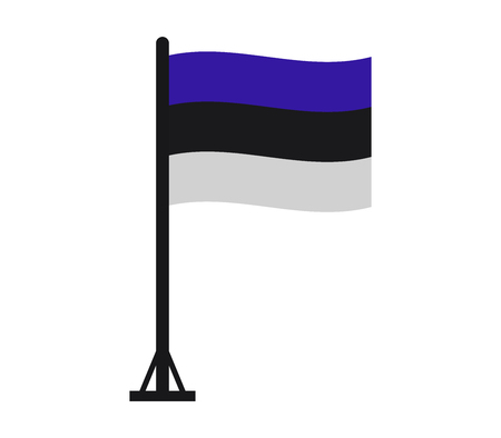 The flag of Estoniaのイラスト素材