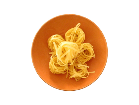 Pasta on white backgroundの写真素材