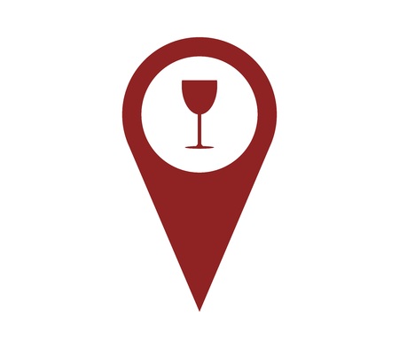 Gps glass of wineのイラスト素材