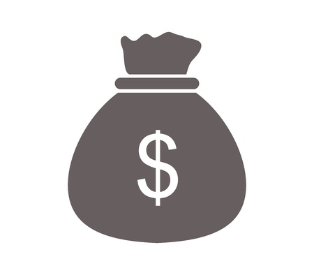 Money bag icon, isolated.のイラスト素材