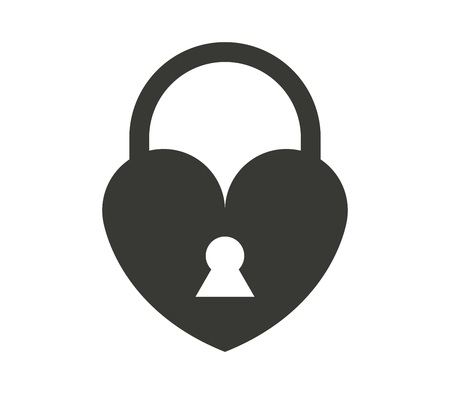 Heart icon with padlockのイラスト素材