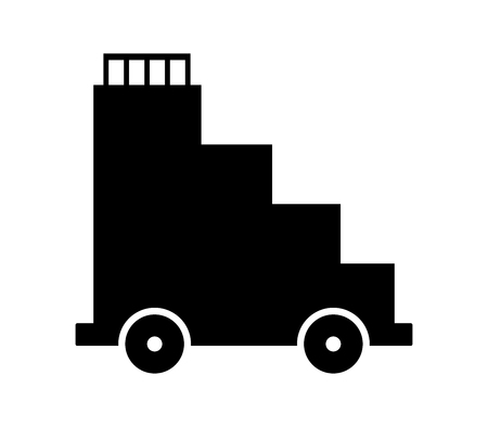 airport stairs icon on white backgroundのイラスト素材