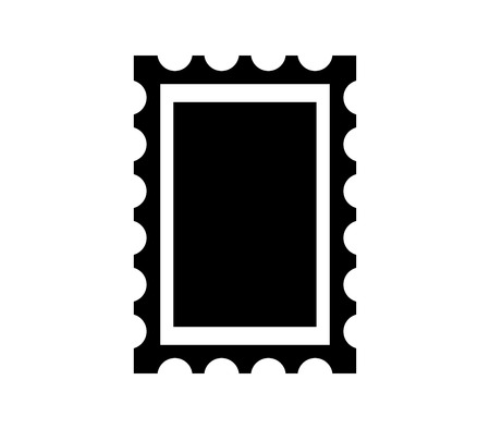 Post stamp frame icon isolated on plain background.のイラスト素材