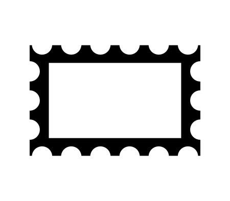 Post stamp frame icon isolated on plain background.のイラスト素材