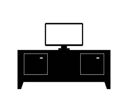 TV on the table icon.のイラスト素材