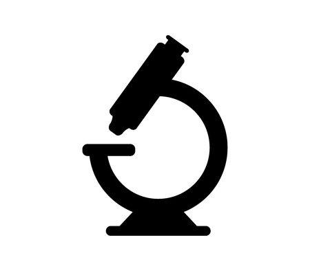 A black microscope iconのイラスト素材