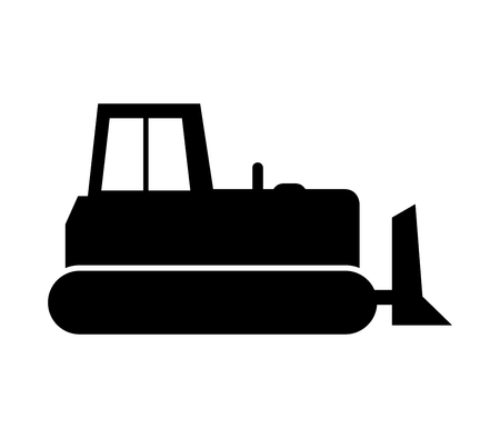 bulldozer iconのイラスト素材