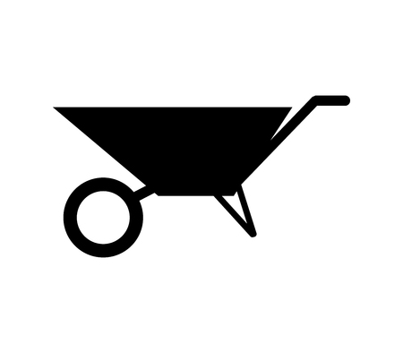 wheelbarrow iconのイラスト素材