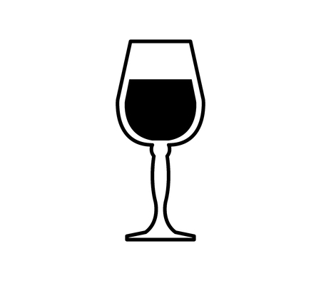glass of wine iconのイラスト素材
