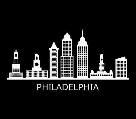 Philadelphia skylineのイラスト素材